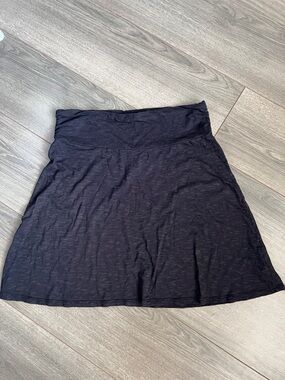 Horny Toad Black A-Line Fold-Over Waist Skirt